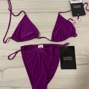 Naked wardrobe One sexy bitch Traincot swim top and bottom